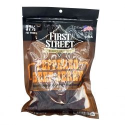 slide 1 of 1, FIRST STREET Beef Jerky 8 oz, 8 oz