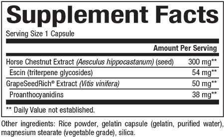 slide 2 of 2, Natural Factors Horse Chestnut with Grape Seed Extract, 54 gram