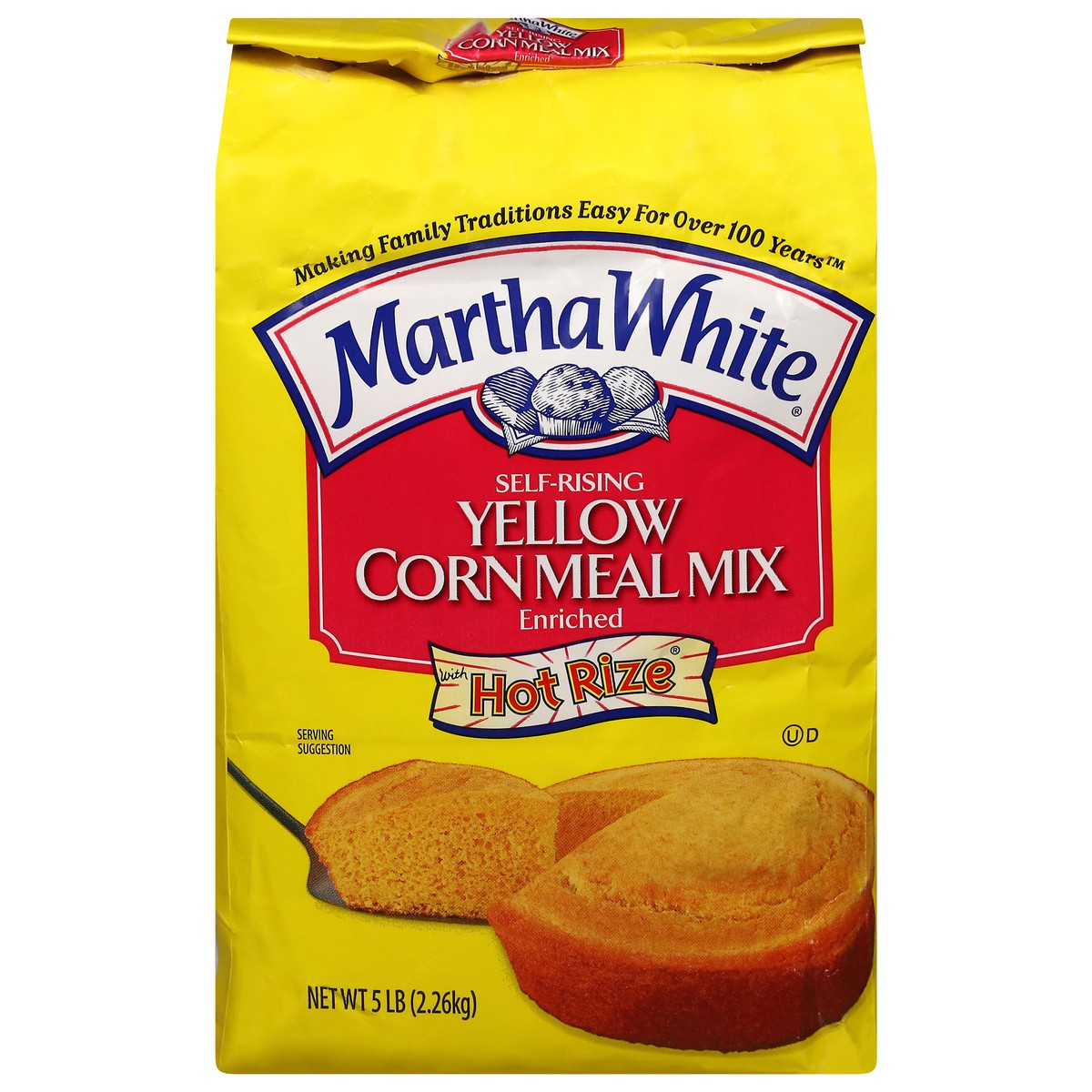 slide 5 of 13, Martha White Self Rising Yellow Corn Meal Mix with Hot Rize, 5 Lb Bag, 5 lb