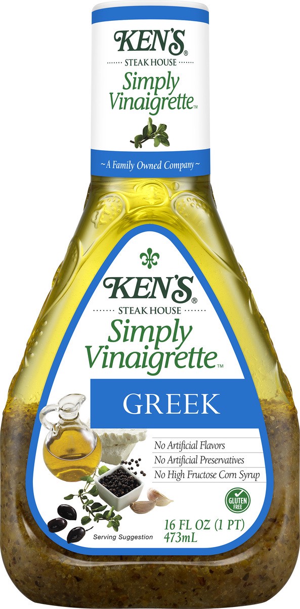 slide 6 of 12, Ken's Steak House Simply Greek Vinaigrette, 16 fl oz