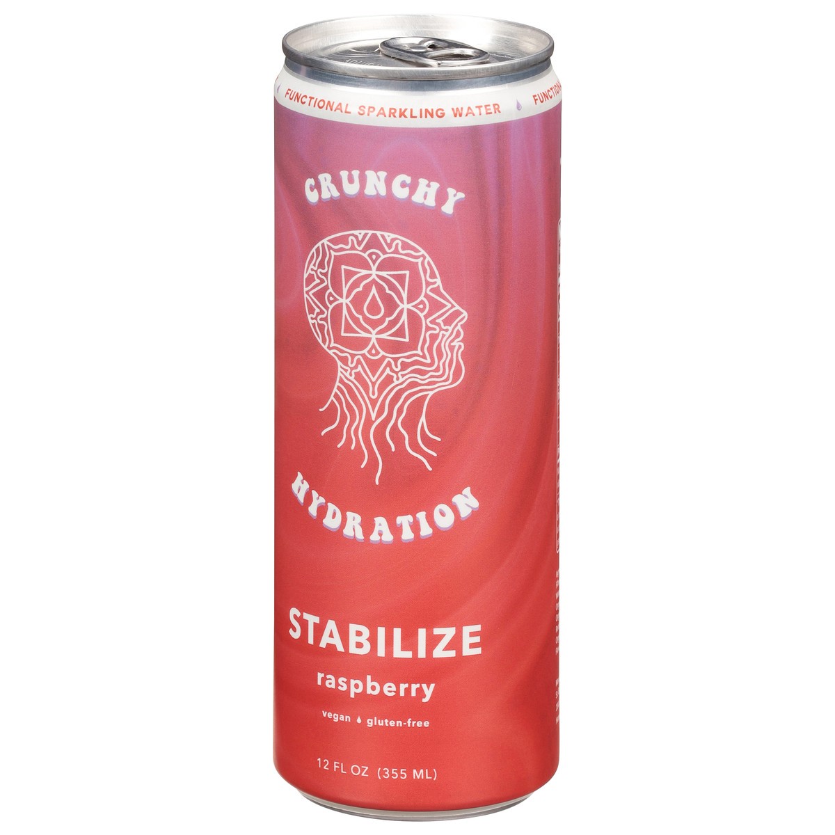 slide 4 of 14, Crunchy Hydration Stabilize Raspberry Functional Sparkling Water 12 fl oz, 12 fl oz