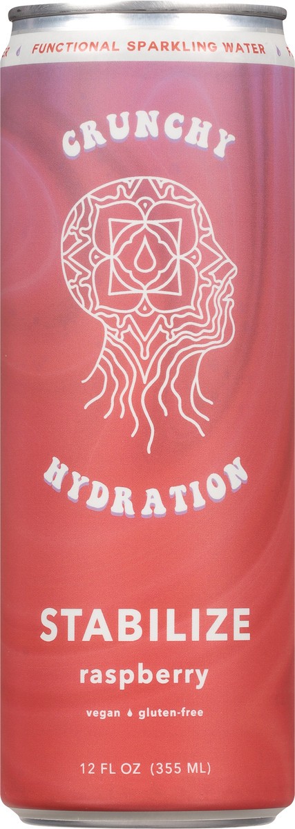 slide 12 of 14, Crunchy Hydration Stabilize Raspberry Functional Sparkling Water 12 fl oz, 12 fl oz