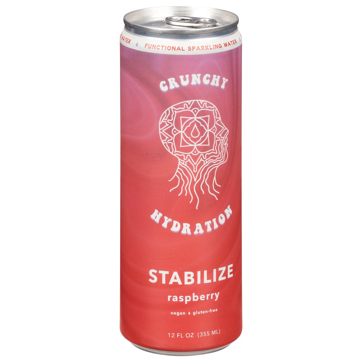 slide 13 of 14, Crunchy Hydration Stabilize Raspberry Functional Sparkling Water 12 fl oz, 12 fl oz