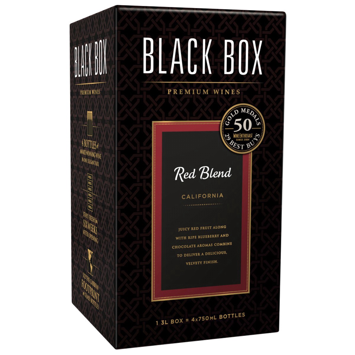 slide 5 of 13, Black Box Red Wine, Red Blend, 3 liter