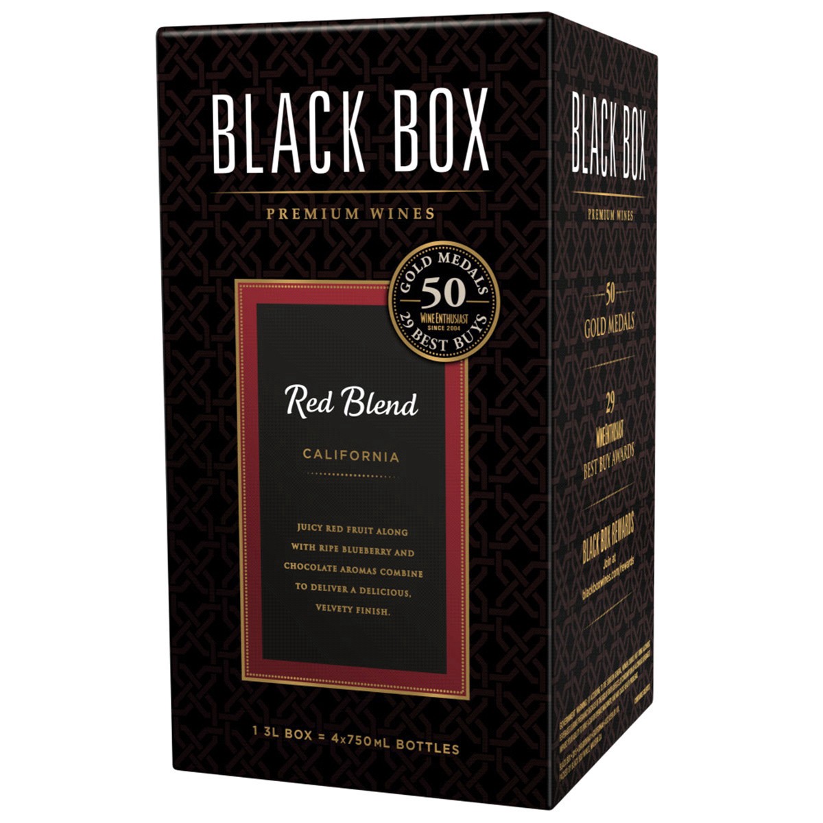 slide 9 of 13, Black Box Red Wine, Red Blend, 3 liter