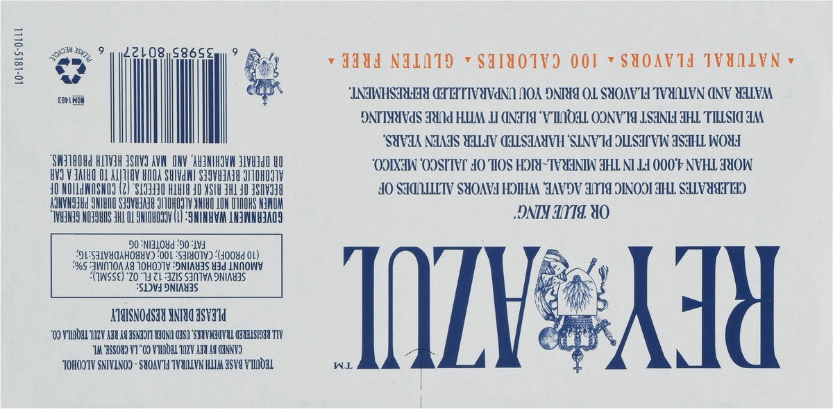 slide 6 of 9, Rey Azul Variety Pack Tequila & Soda 8 - 12 fl oz Cans, 8 ct; 12 oz