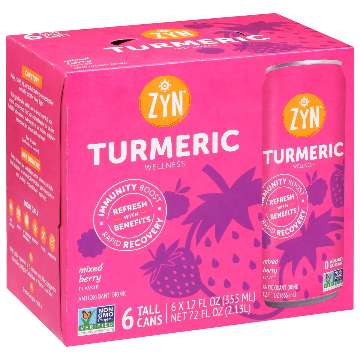 slide 11 of 11, Zyn Tumeric Mixed Berry - 72 fl oz, 72 fl oz