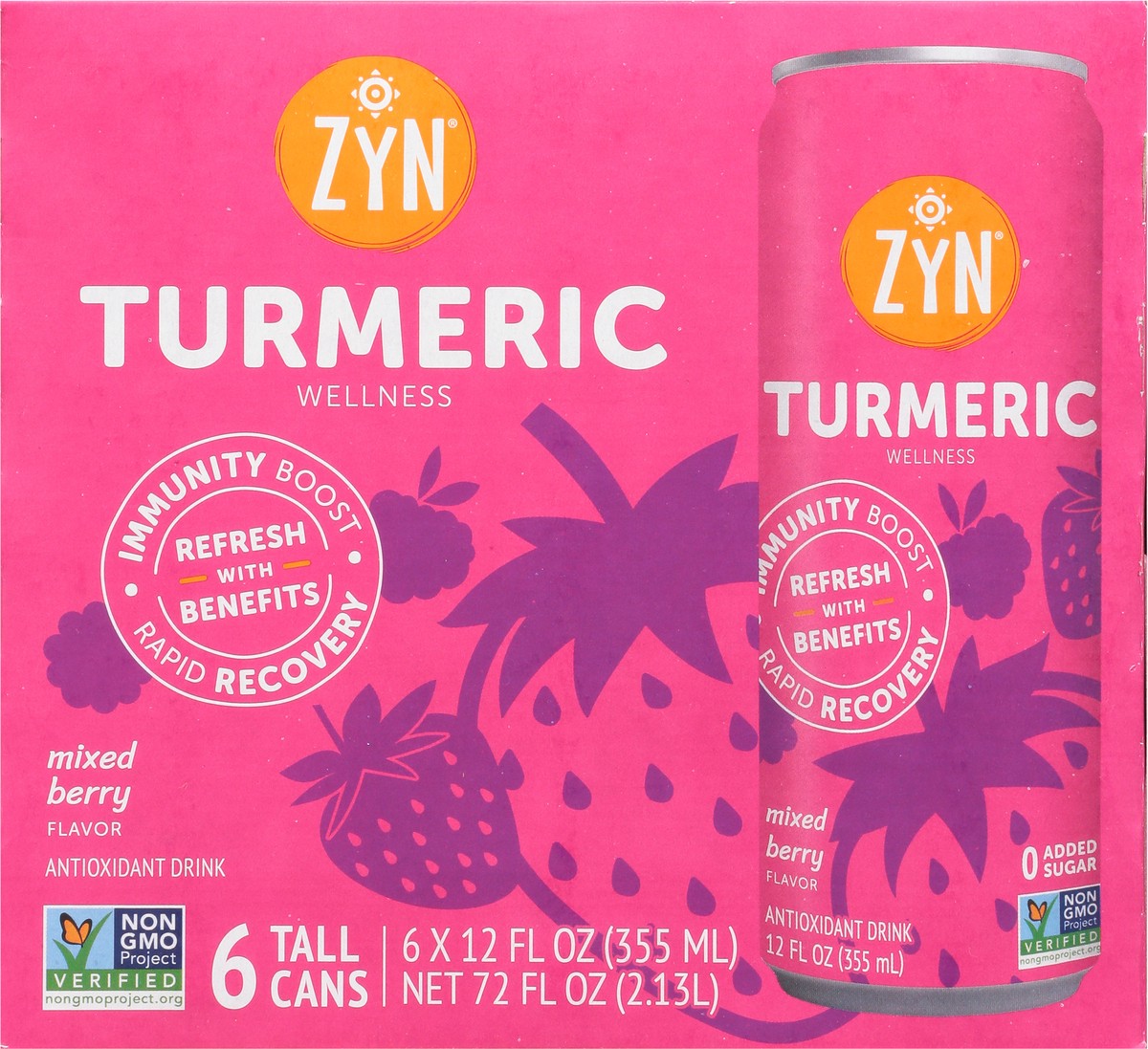 slide 3 of 11, Zyn Tumeric Mixed Berry - 72 fl oz, 72 fl oz