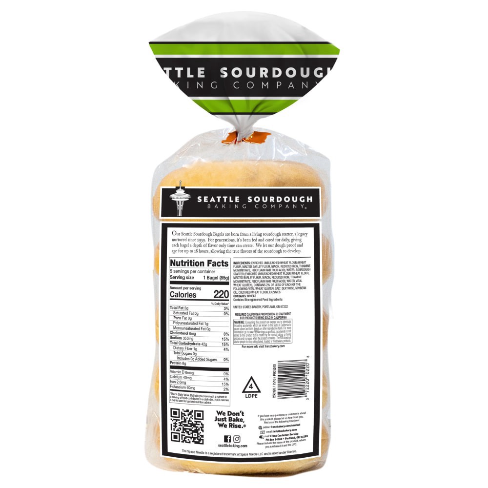 slide 3 of 3, Seattle Sourdough Bagels, 5 ct