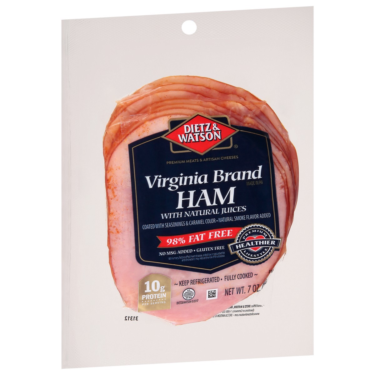 slide 7 of 13, Dietz & Watson Thin Sliced Virginia Baked Ham, 7 oz