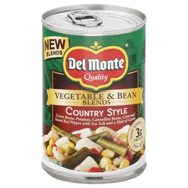 slide 1 of 3, Del Monte Country Style Vegetable & Bean Blends, 14.5 oz