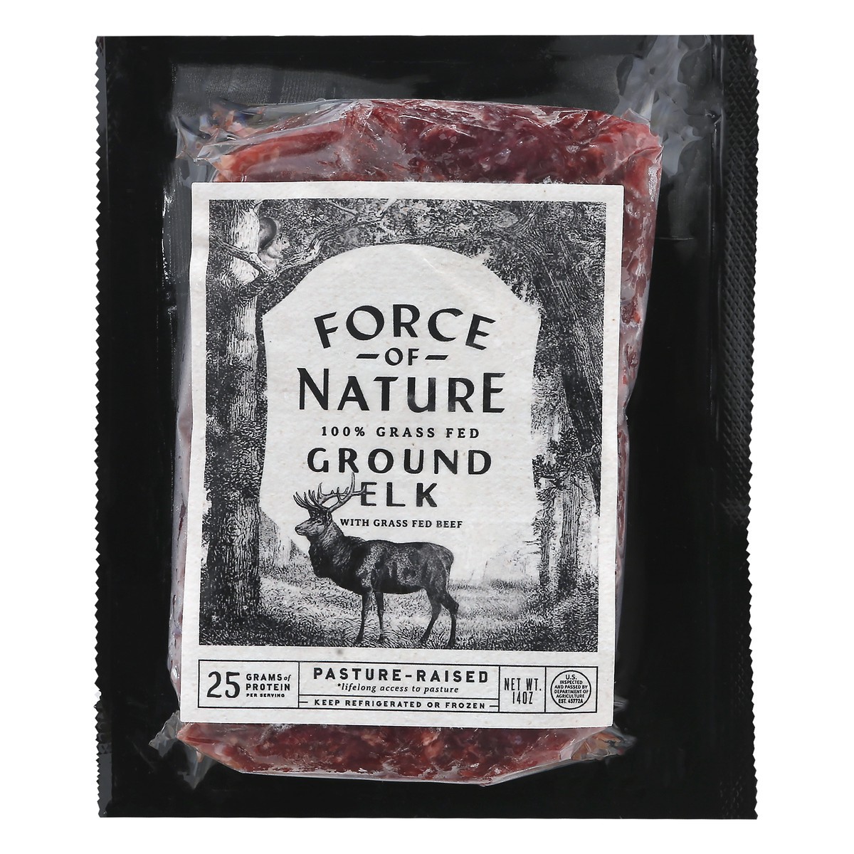 slide 13 of 13, Force Of Nature 100% Grass Fed Ground Elk, 1 ct