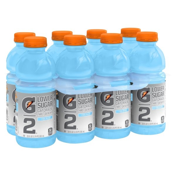 Gatorade G2 Cool Blue Sports Drink Bottles 8 Ct; 20 Fl Oz 