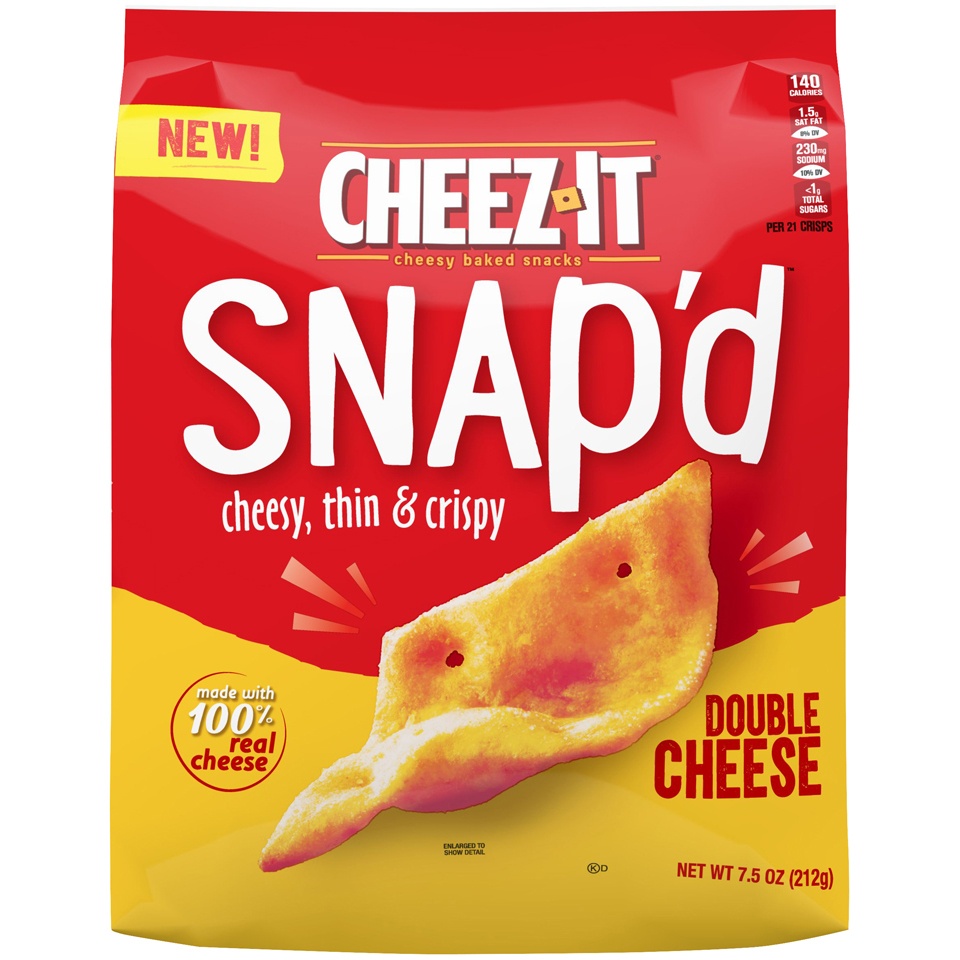 slide 2 of 4, Cheez-It Snap'd Double Cheese Cracker Chips, 7.5 oz
