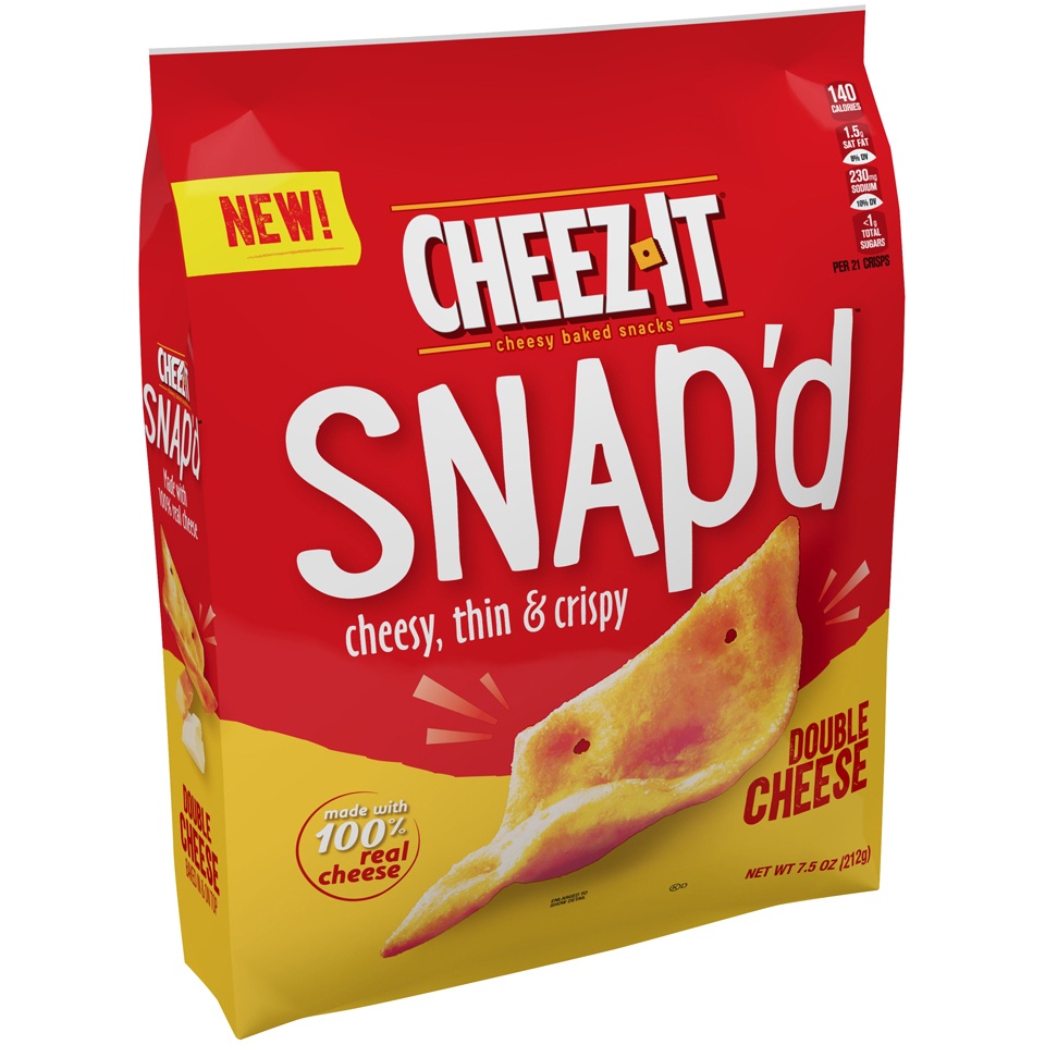 slide 3 of 4, Cheez-It Snap'd Double Cheese Cracker Chips, 7.5 oz