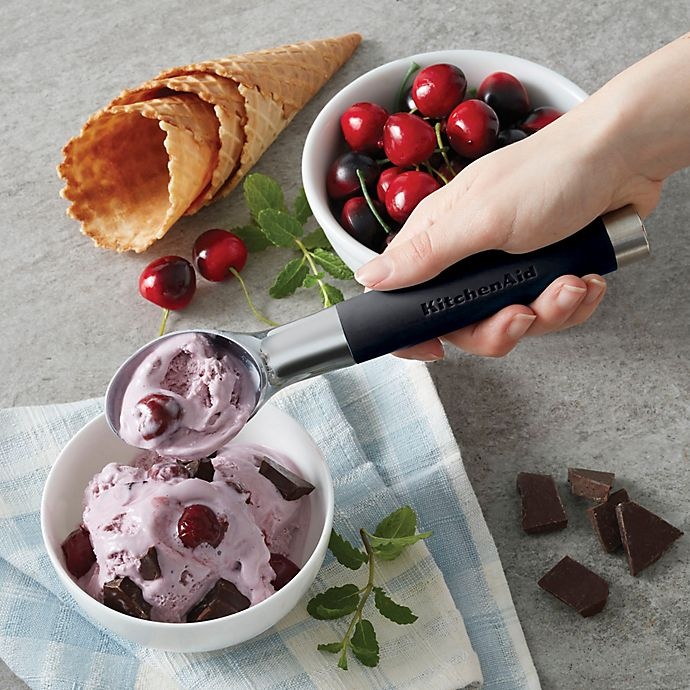 slide 3 of 3, KitchenAid Gourmet Ice Cream Scoop - Black, 1 ct