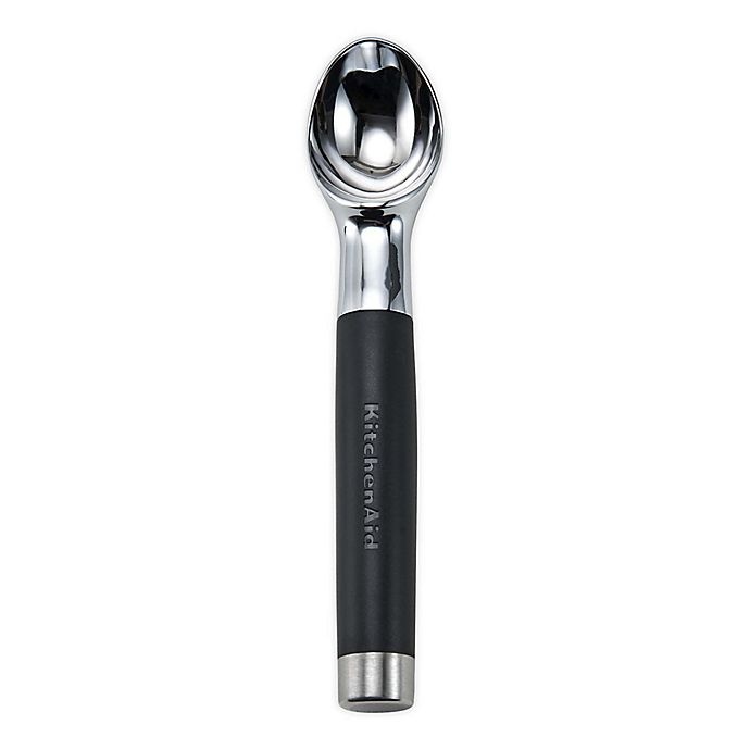 slide 1 of 3, KitchenAid Gourmet Ice Cream Scoop - Black, 1 ct