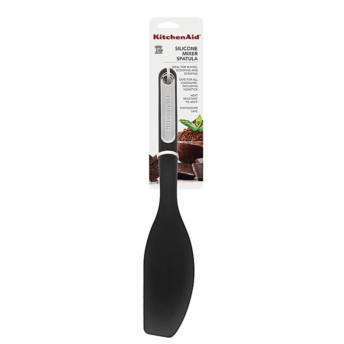 slide 3 of 3, KitchenAid Gourmet Silicone Mixer Spatula - Black, 1 ct