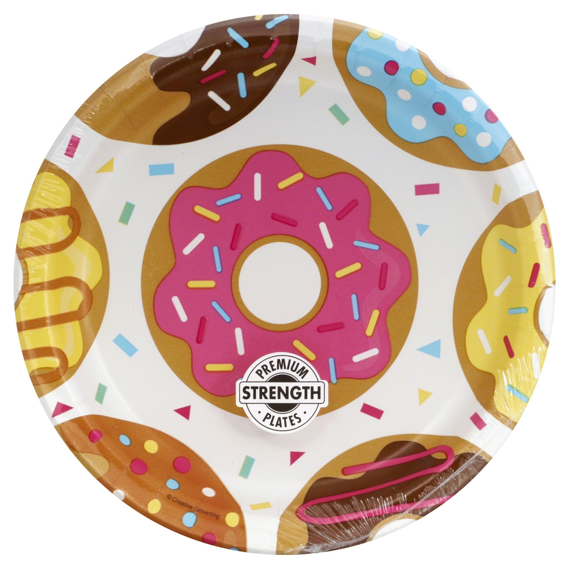 slide 1 of 1, Creative Converting Donut Time 9" Plate, 8 ct