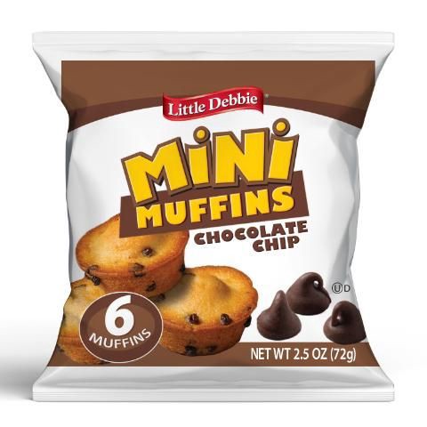 slide 1 of 1, Little Debbie Mini Muffins - Chocolate Chip, 2.5 oz