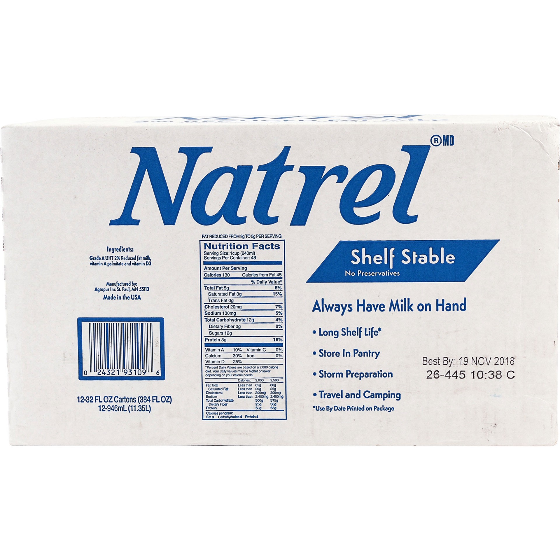 slide 2 of 2, Natrel 2% Milk, 1 qt