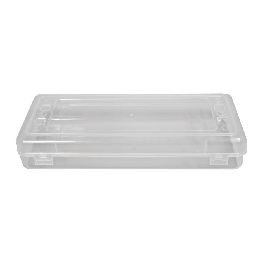 slide 2 of 4, Innovative Storage Designs Stretch Pencil And Ruler Box, 13 1/2'' X 4 9/10'' X 2 1/2'', Assorted Colors (No Color Choice), 1 ct