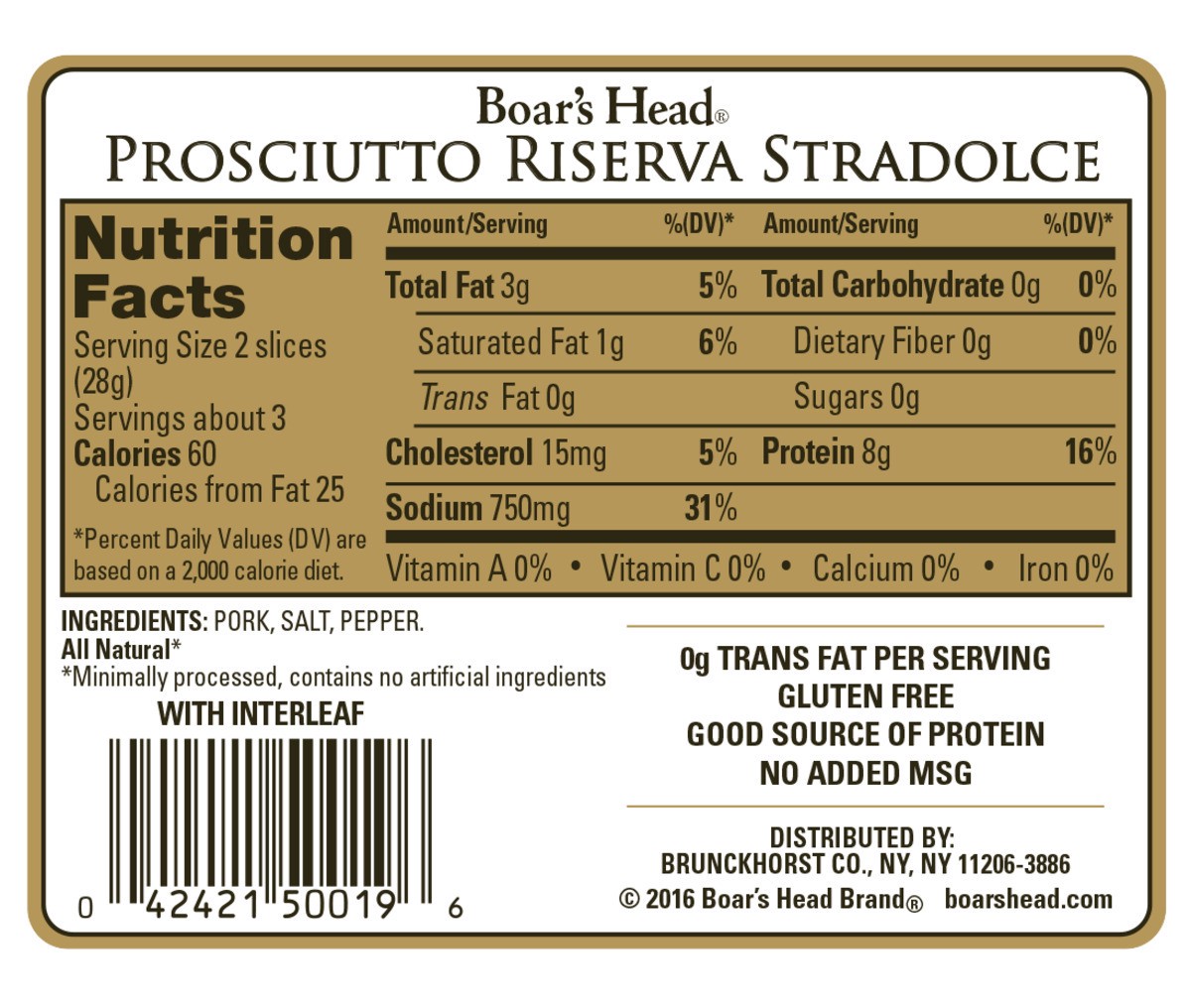 slide 4 of 6, Boar's Head Prosciutto, 3 oz