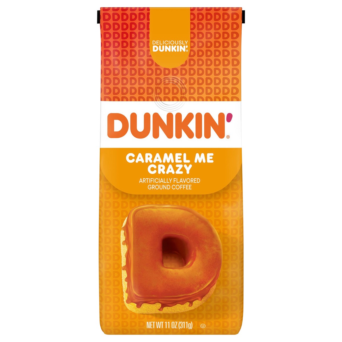 slide 1 of 8, Dunkin' Caramel Me Crazy Ground Coffee, 11 Ounces, 11 oz