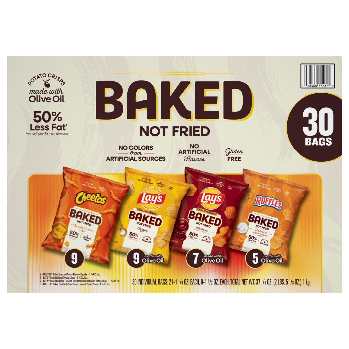 slide 1 of 10, Frito-Lay Frito Lay Baked Snacks Variety Pack 37.125 Oz, 30 Count, 30 ct