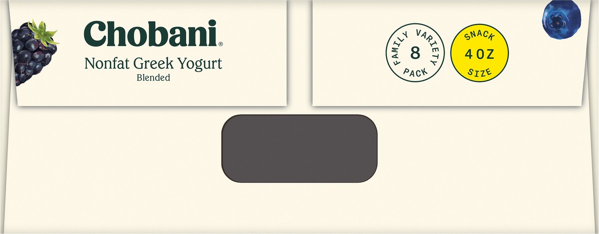 slide 8 of 9, Chobani 8 Pack Snack Size Blended Non-Fat Greek Assorted Yogurt Family Variety 8 Pack 8 - 4 oz Cups, 8 ct