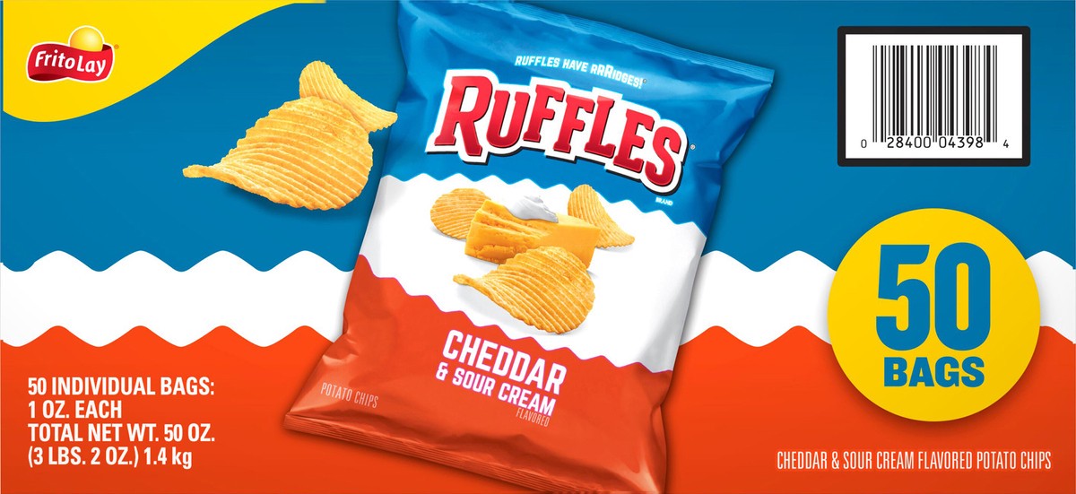 slide 4 of 11, Ruffles Potato Chips, 50 ct