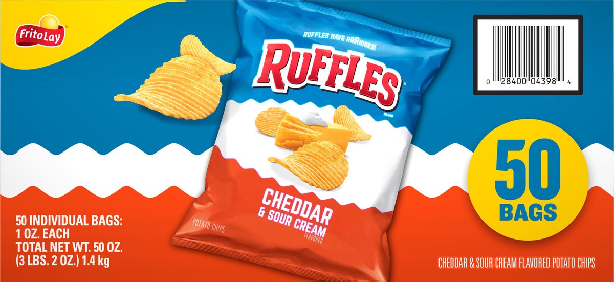 slide 7 of 11, Ruffles Potato Chips, 50 ct