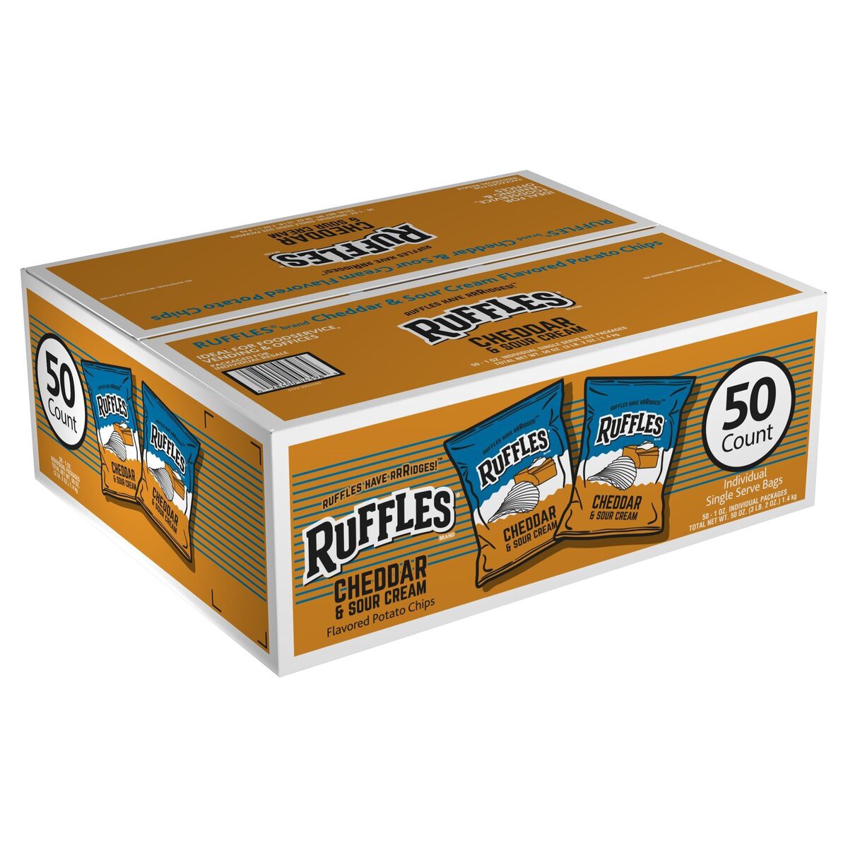 slide 1 of 11, Ruffles Potato Chips, 50 ct