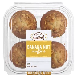 Fresh from Meijer Muffins, Banana Nut, 4ct