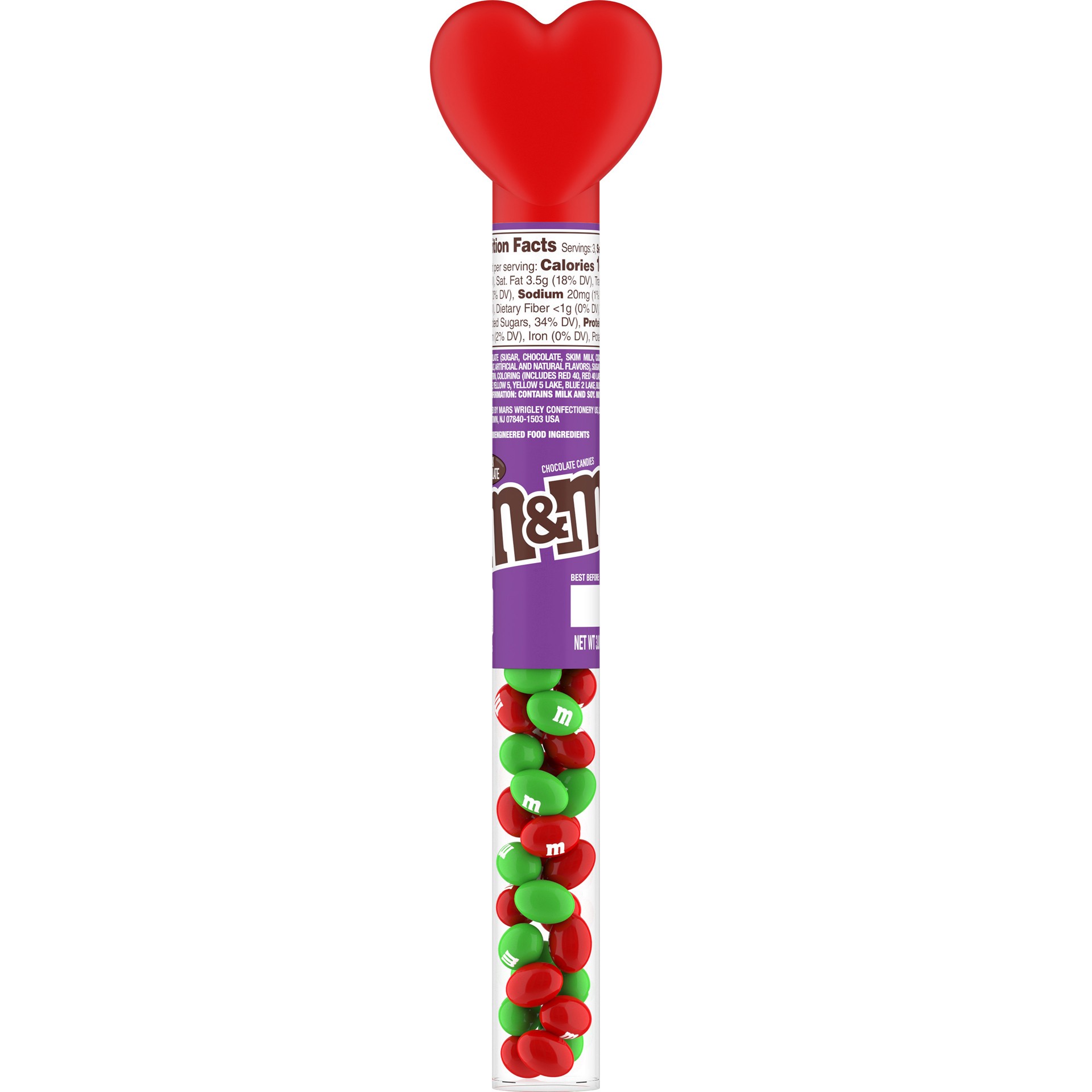 slide 1 of 9, M&M's Valentine's Milk Chocolate Candy Heart Canes, 3 oz, 3 oz