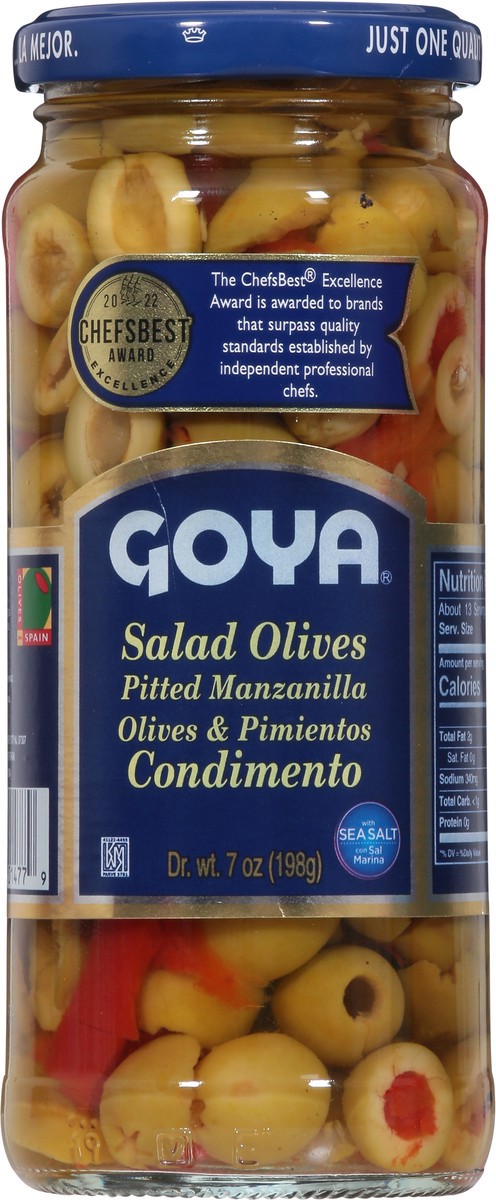 slide 8 of 9, Goya Salad Olives 7 oz, 7 oz