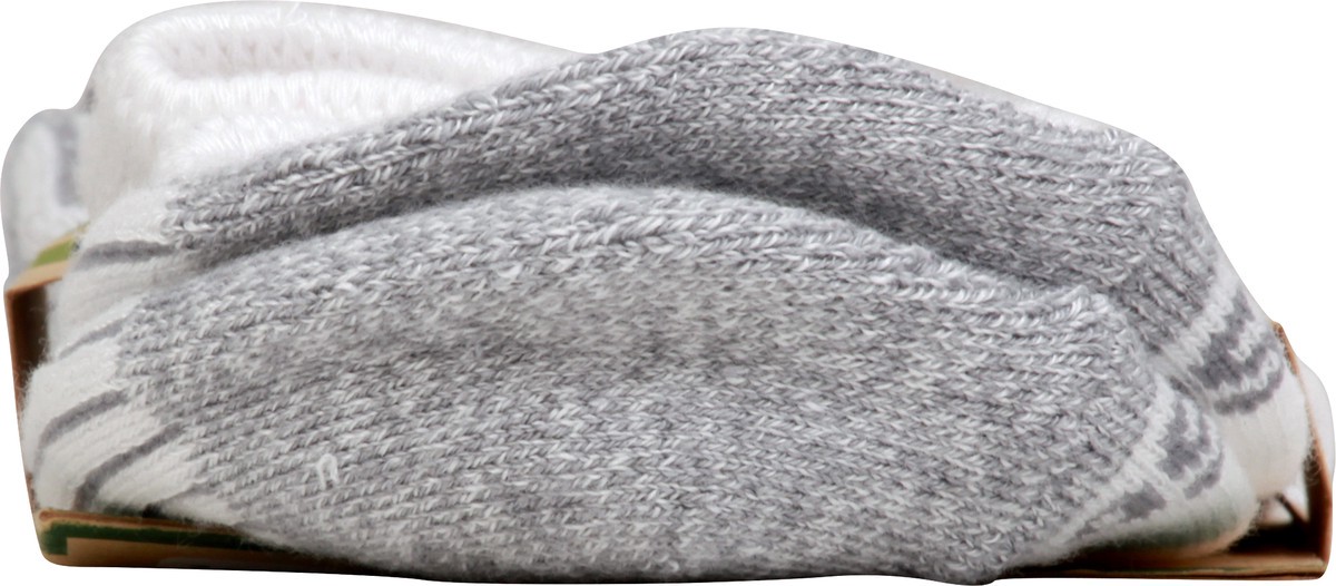 slide 2 of 7, H-E-B RX White/Grey Non-Binding Top Diabetic Crew Socks Large, 1 ct