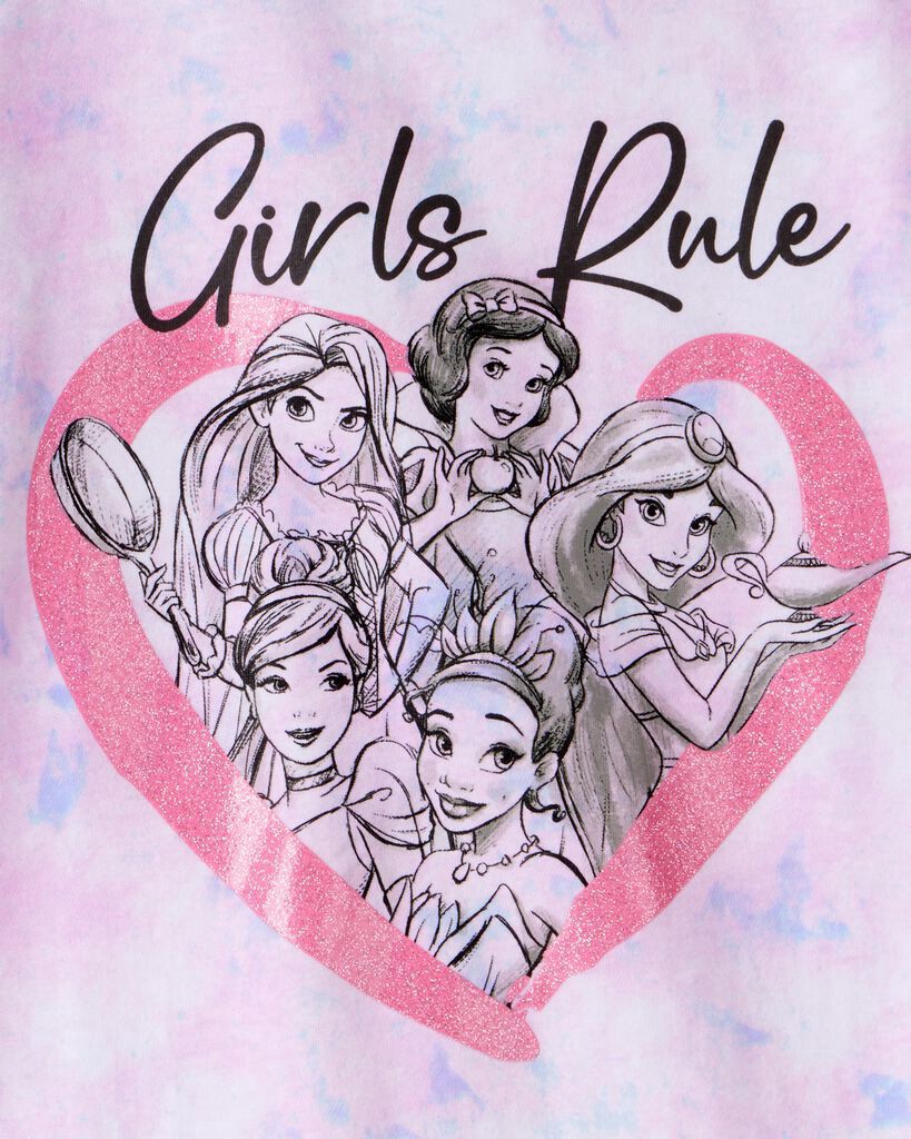 slide 2 of 2, Carter's Kid Disney© Princess Girls Rule Tie-Dye Short-Sleeve Graphic Tee - Purple/Pink Multi 10, 1 ct