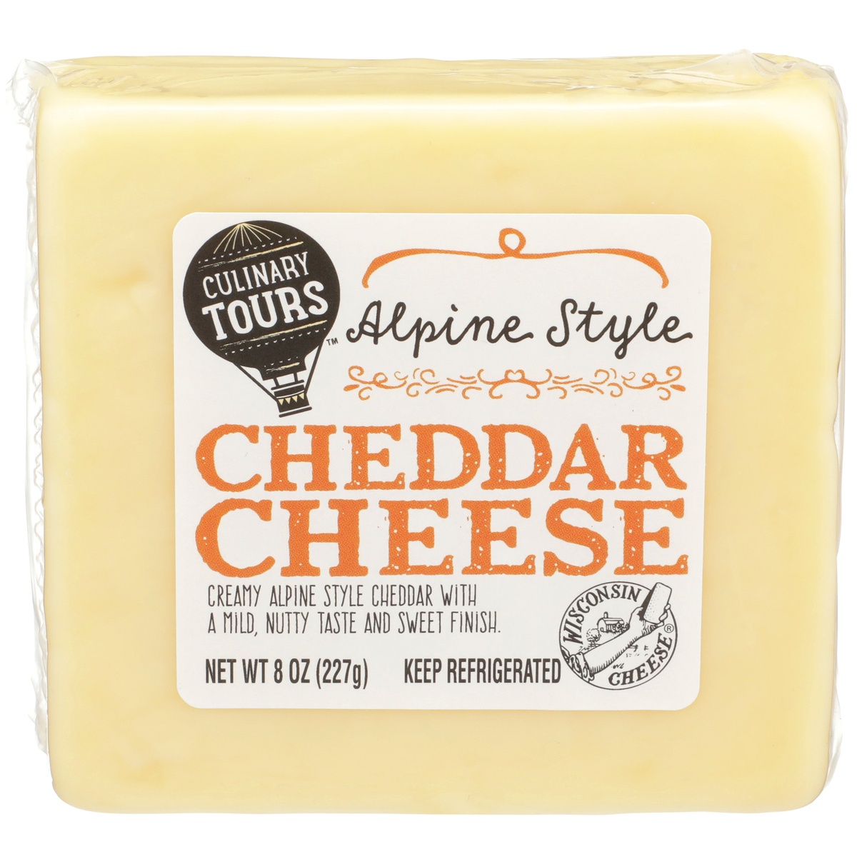 slide 1 of 1, Culinary Tours Alpine Style Cheddar Cheese, 8 oz