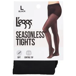 L'eggs Black Seasonless Tights L 1 ea