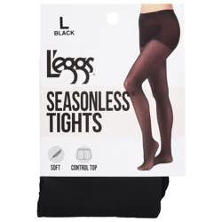 L'eggs Black Seasonless Tights L 1 ea