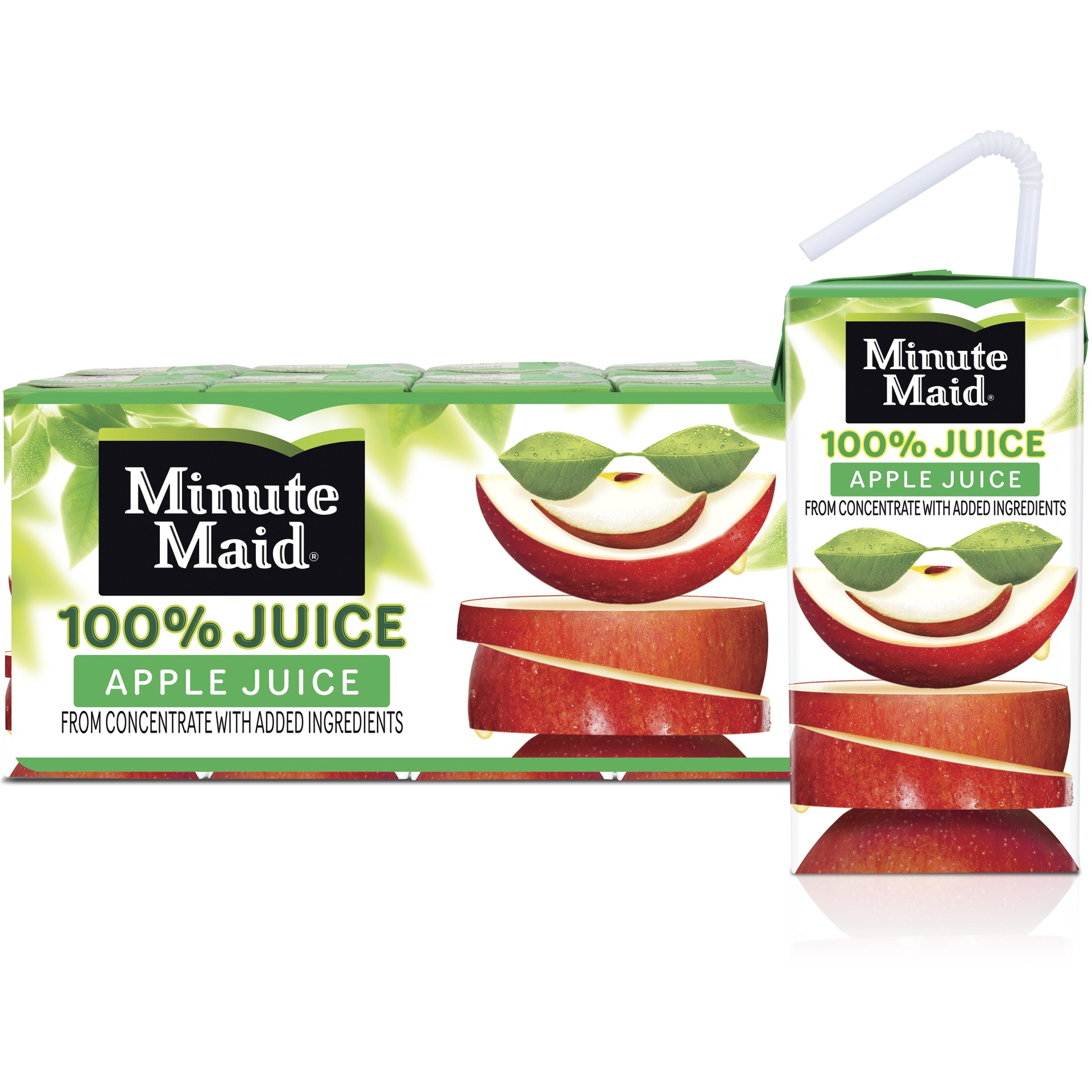 slide 1 of 3, Minute Maid Apple 100% Juice, 8 ct, 6 fl oz