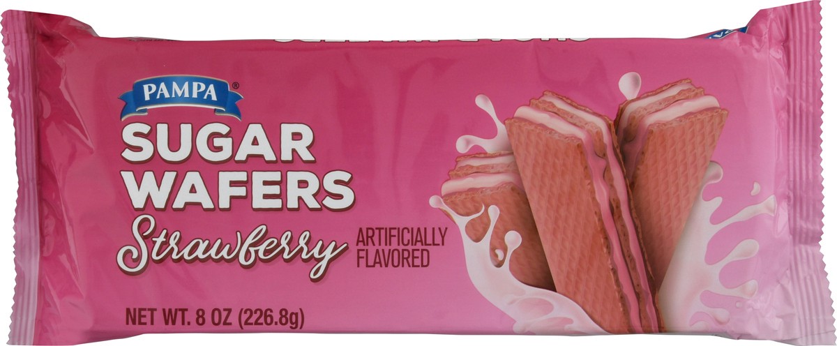 slide 1 of 14, Pampa Strawberry Sugar Wafers 8 oz, 8 oz