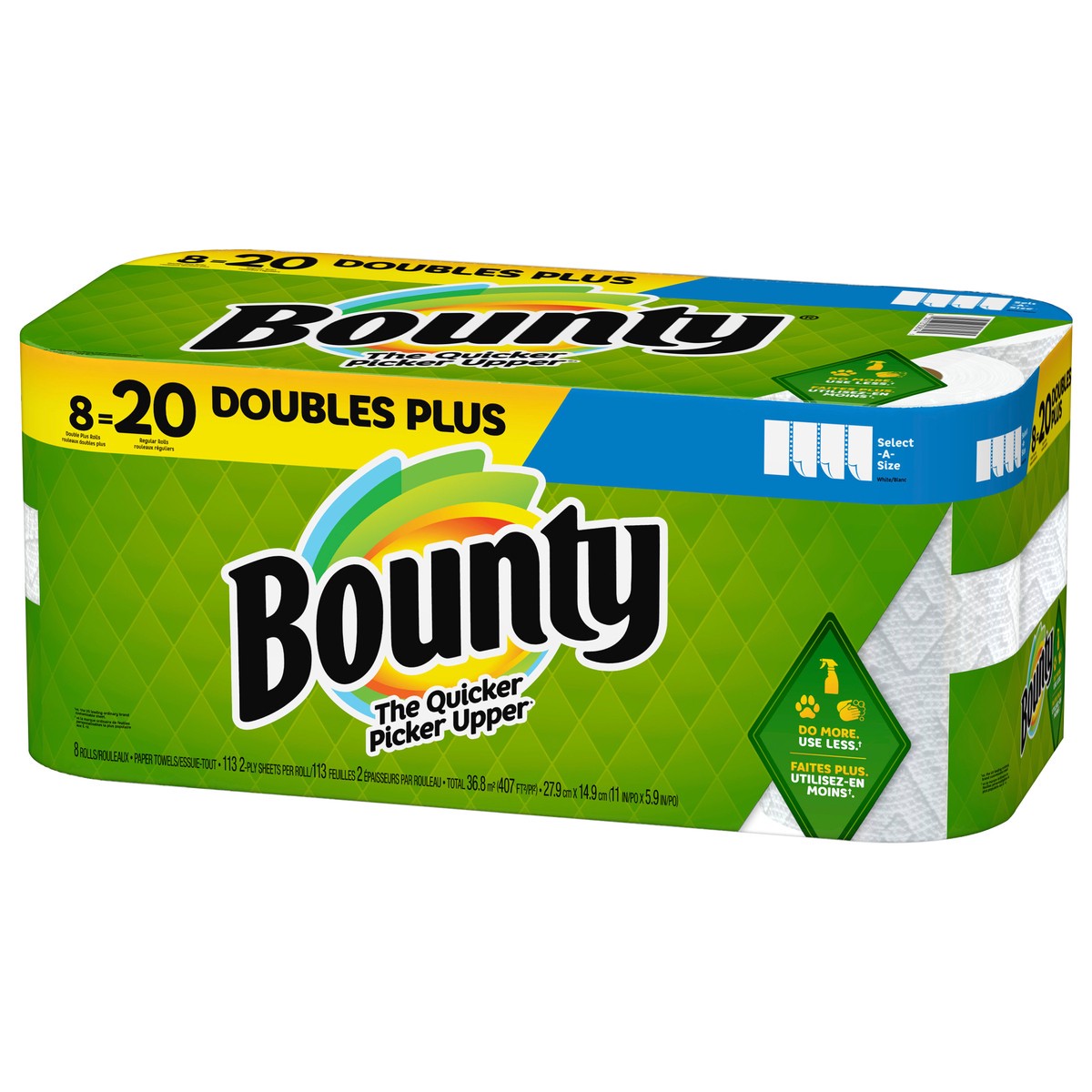 slide 3 of 5, Bounty Select-A-Size Paper Towels Double Rolls, 123 sheets