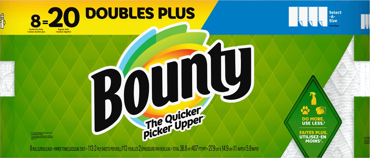 slide 5 of 5, Bounty Select-A-Size Paper Towels Double Rolls, 123 sheets