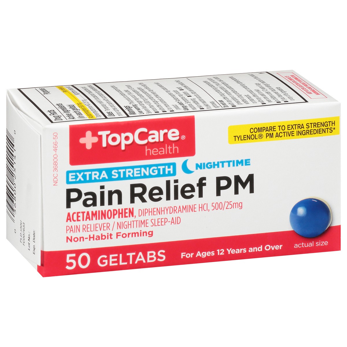 slide 4 of 10, TopCare Pain Relief PM, Extra Strength, Geltabs, 50 ct