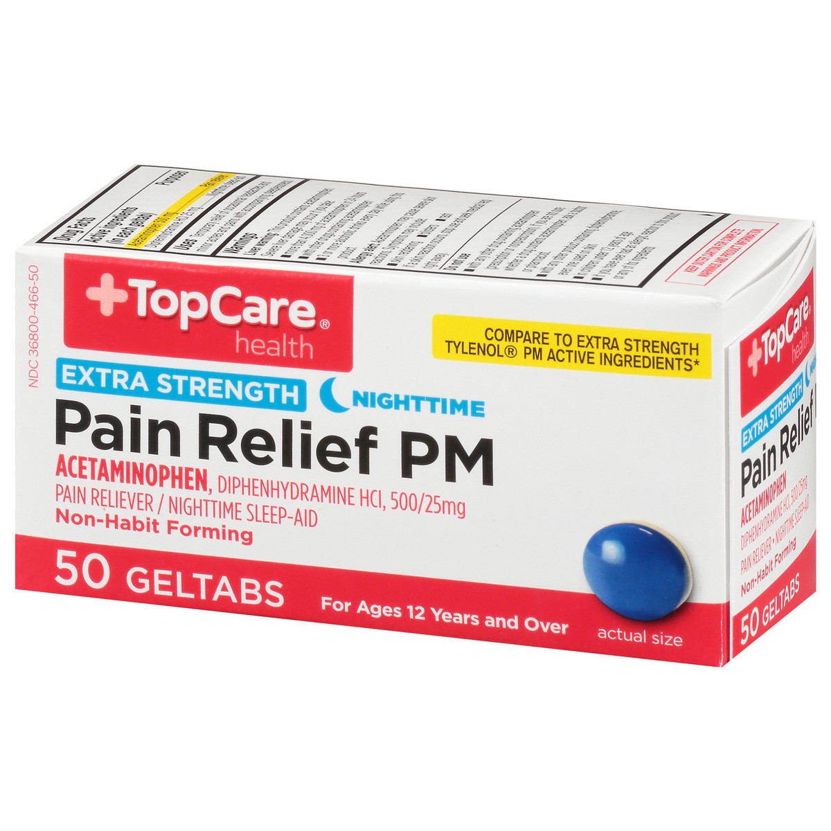 slide 5 of 10, TopCare Pain Relief PM, Extra Strength, Geltabs, 50 ct