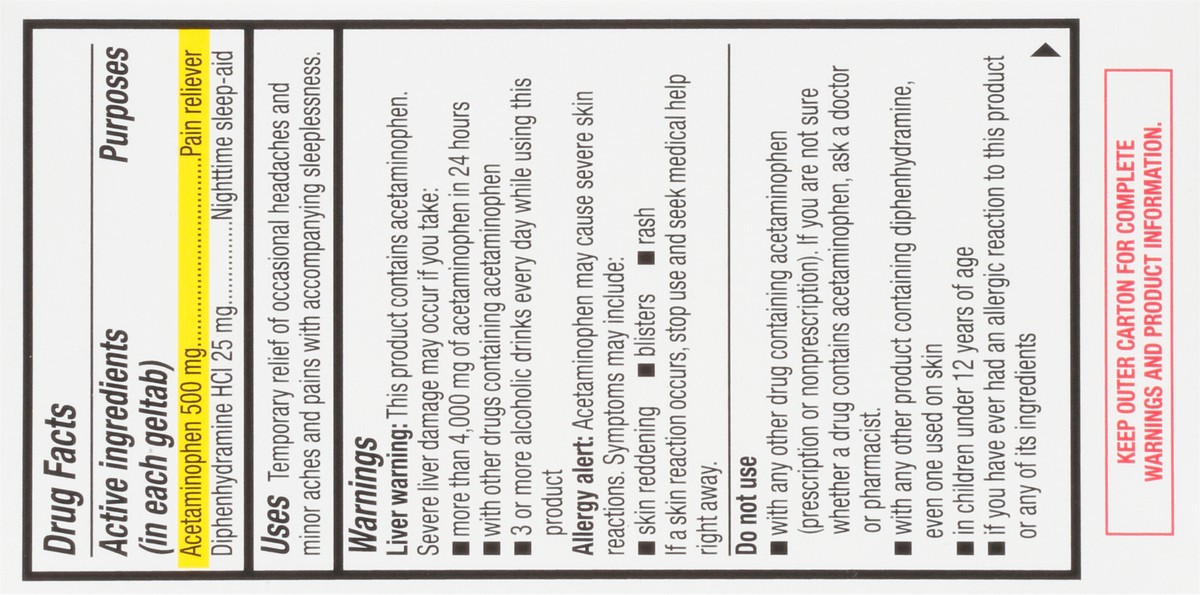 slide 6 of 10, TopCare Pain Relief PM, Extra Strength, Geltabs, 50 ct