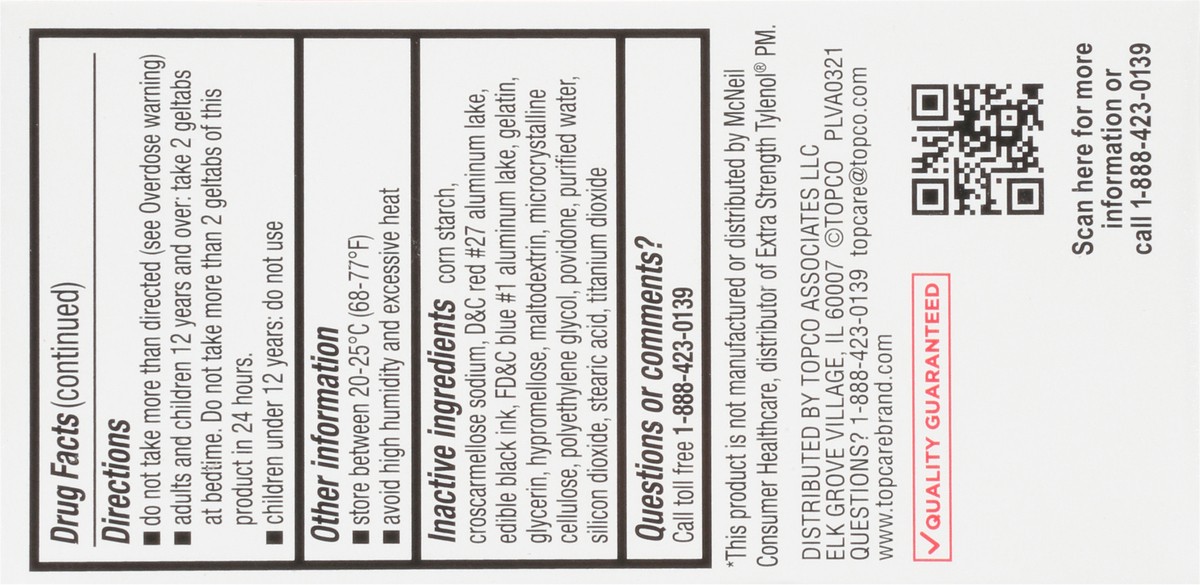 slide 9 of 10, TopCare Pain Relief PM, Extra Strength, Geltabs, 50 ct