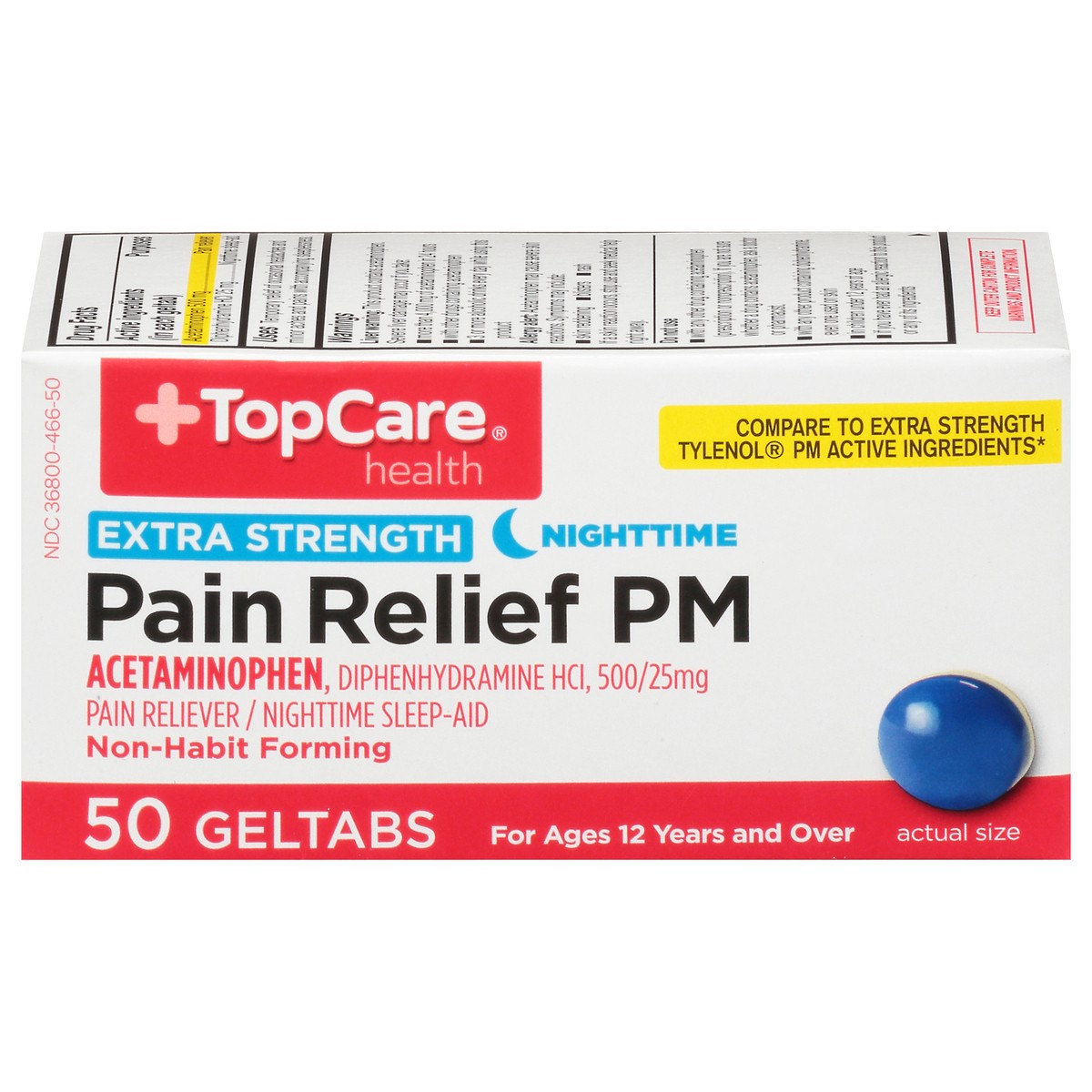 slide 7 of 10, TopCare Pain Relief PM, Extra Strength, Geltabs, 50 ct